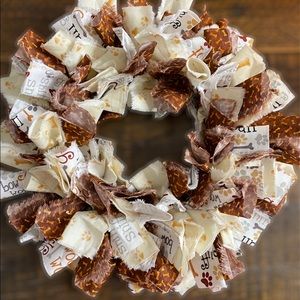 Dog Lover’s Candle Ring Garland Mini Fabric Wreath Dog Treat Jar Pet Memorial